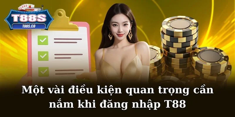 Một vài điều kiện quan trọng cần nắm khi đăng nhập T88