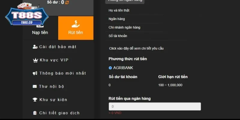 Điền thông tin chính xác theo yêu cầu của nhà cái